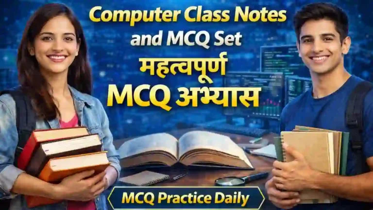 Computer Class Notes and MCQ Set MS Word