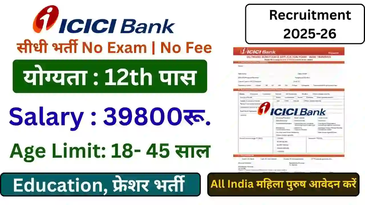 ICICI Bank Finance Sector New Vacancy