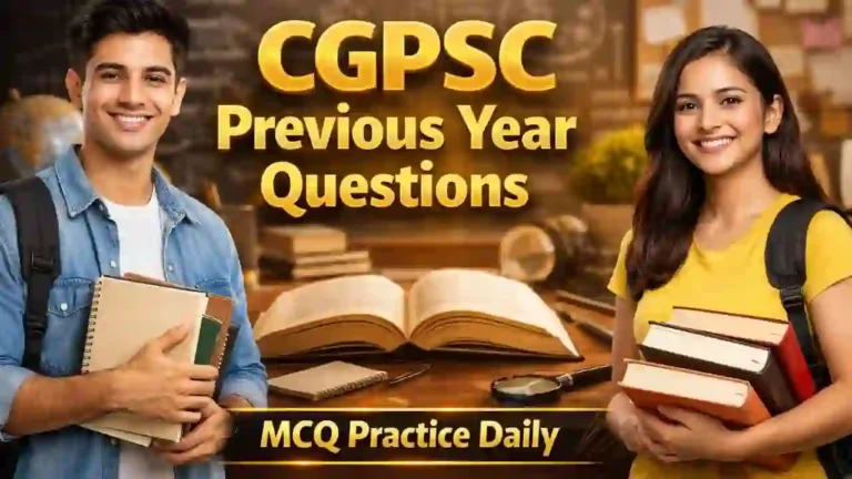 CGPSC Previous Year Questions 2024